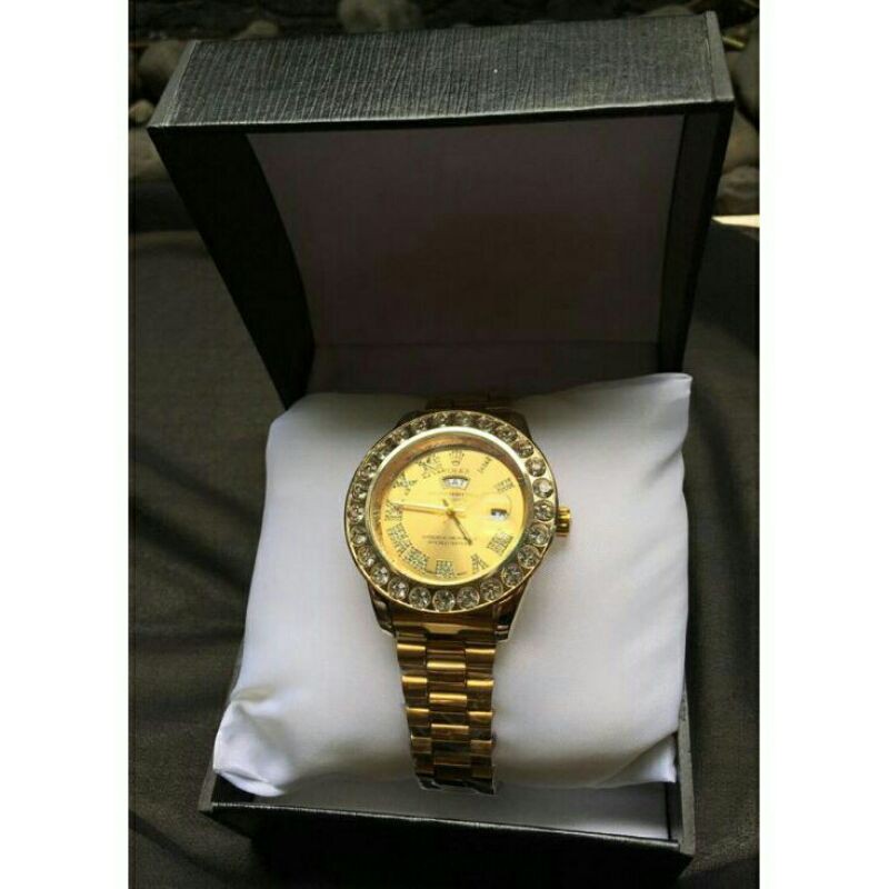 jam tangan rolex gold original