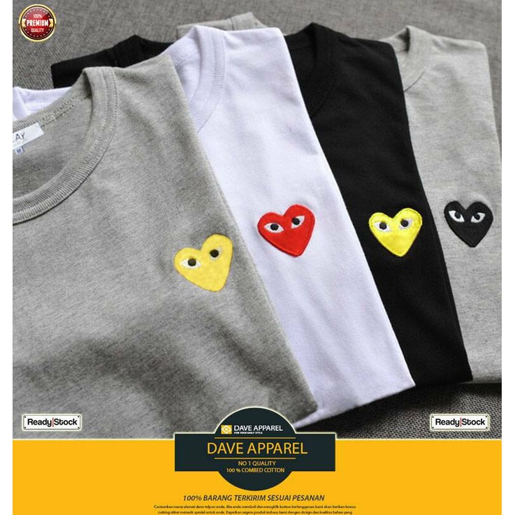 tshirt kaos play cdg tshirt play cdg play comme des garcons
