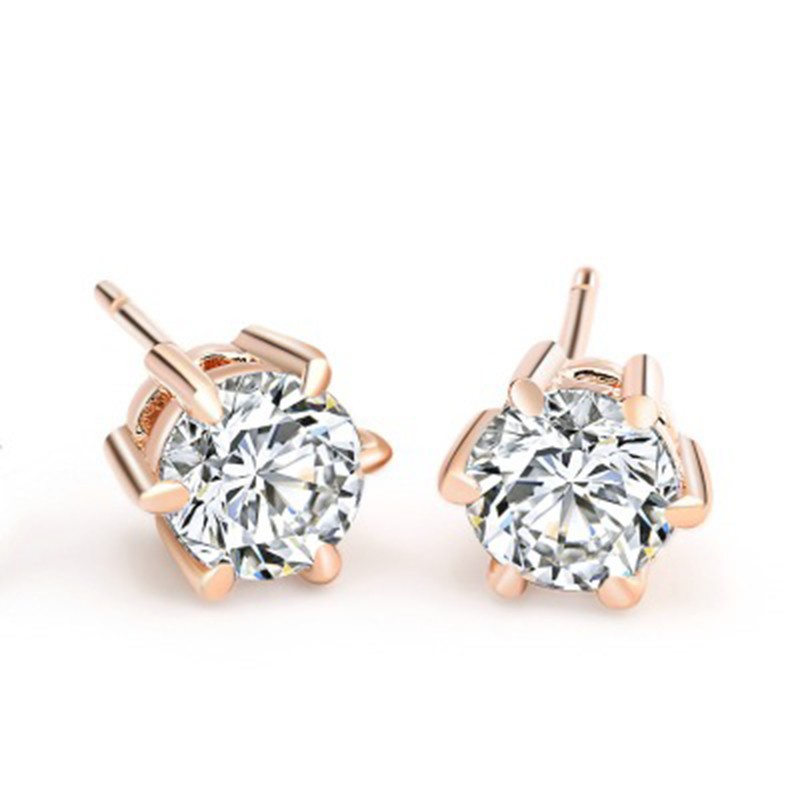 925 anting perak sterling anting-anting wanita dengan perhiasan fashion berlian-P