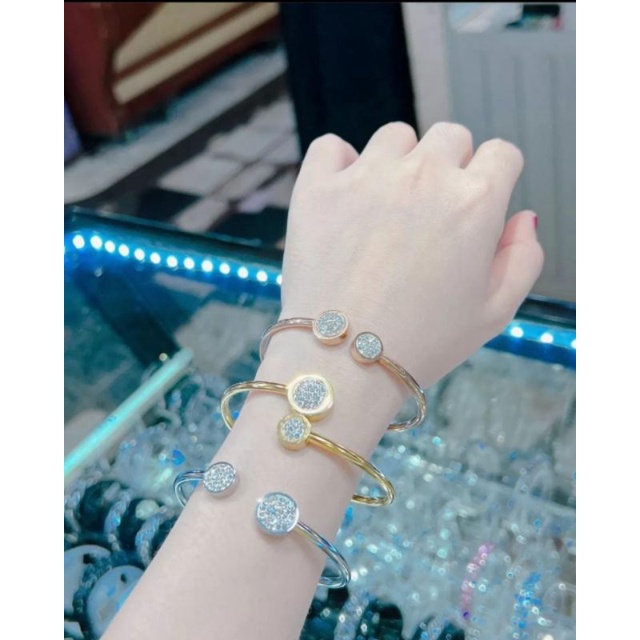 GELANG TITANIUM BULAT FULL MATA