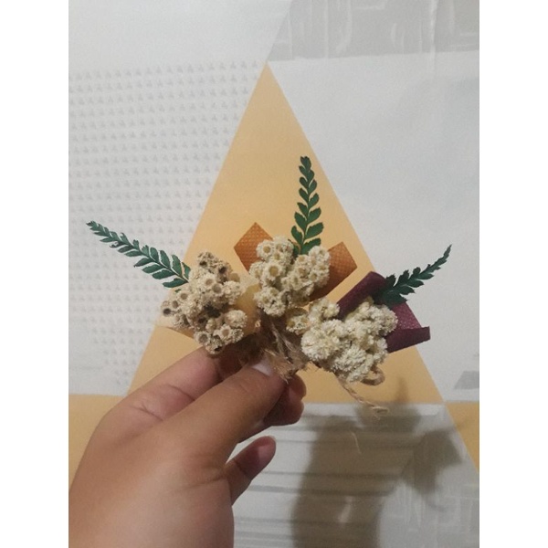 Buket bunga mini edelweiss, bunga hias souvenir, mini bouqet, bunga hiasan