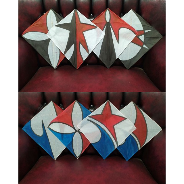 Layangan super seot cililin - pulasan garis - minimal order 50pcs free packing dus