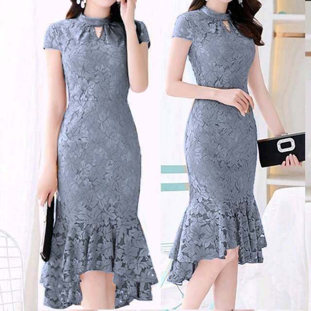 3 UKURAN L XL XXL Dress Mermaid Shopia Lace KR ADA VIDEO REAL PICT no