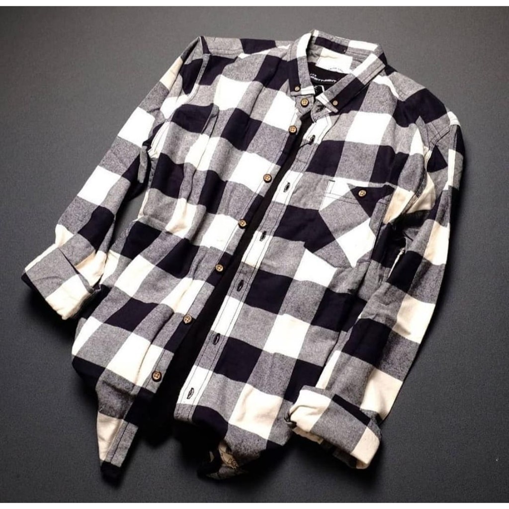 Kemeja Flanel Pria Lengan Panjang Kemeja flanel Unisex Casual Distro Premium Quality 99%REAL PIC