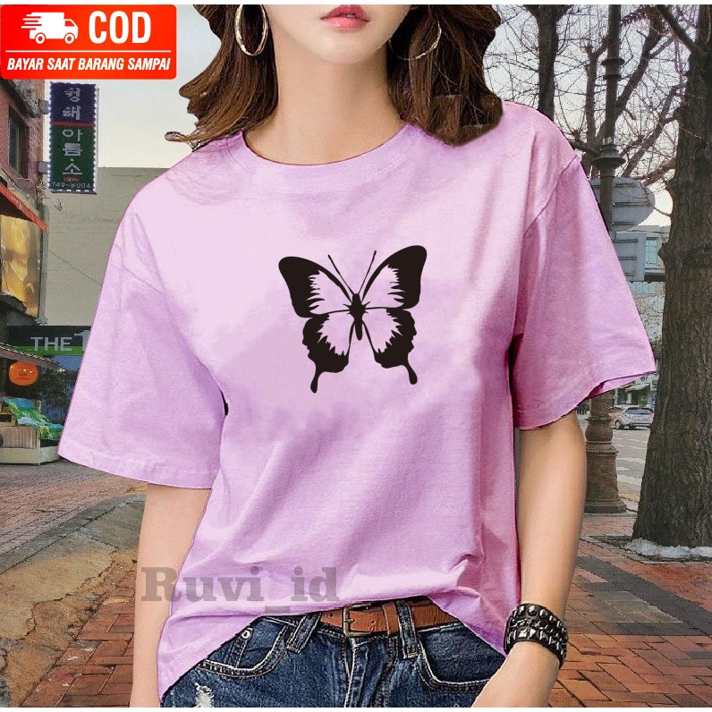 Ruvi_id-KAOS DISTRO / BELI 3 GRATIS HEADSET EXTRA BAS / KAOS KUPU-KUPU / KAOS WANITA / ATASAN WANITA / KAOS OBLONG / KAOS TERLARIS / KAOS REMAJA BAJU WANITA DEWASA / KAOS WANITA KEKINIAN / KAOS WANITA OOTD / KAOS WANITA OVERSIZE / KAOS MURAH