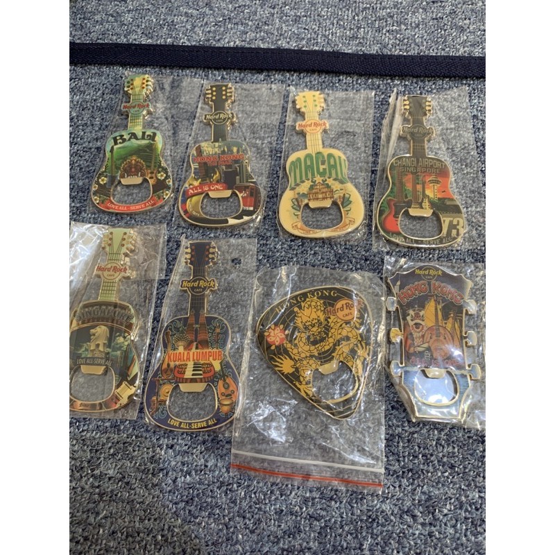 Hard rock cafe magnet gitar classic bottle opener series hongkong macau singapore malaysia bali