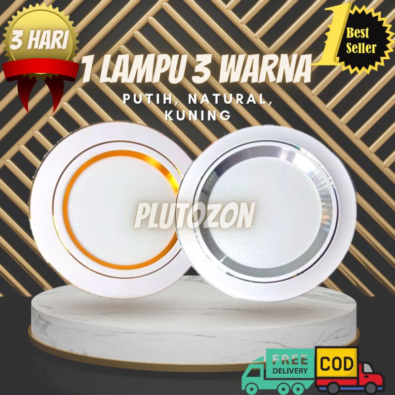 (5Watt) LAMPU PLAFON LAMPU DOWNLIGHT 3 WARNA LIST SILVER