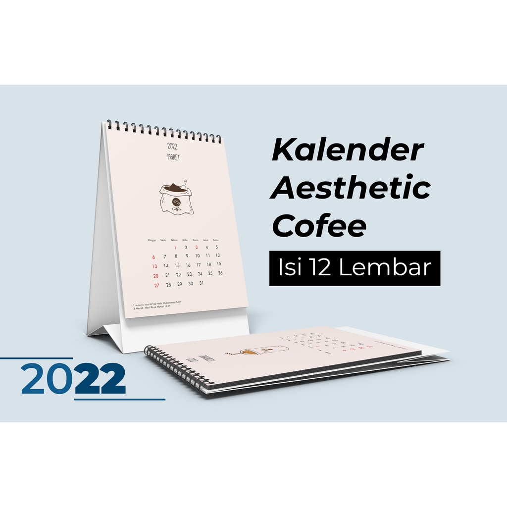 Jual Kalender Meja 2023 Aesthetic Desain Cofee Shopee Indonesia 