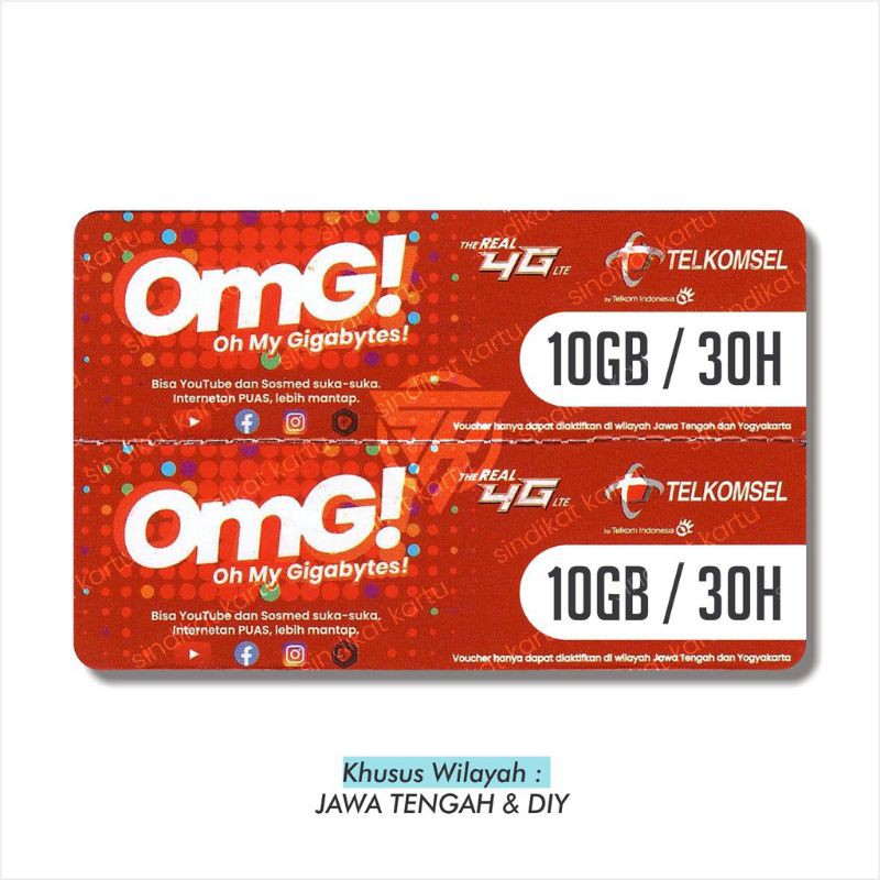voucher telkomsel 10gb jateng kirim fisik