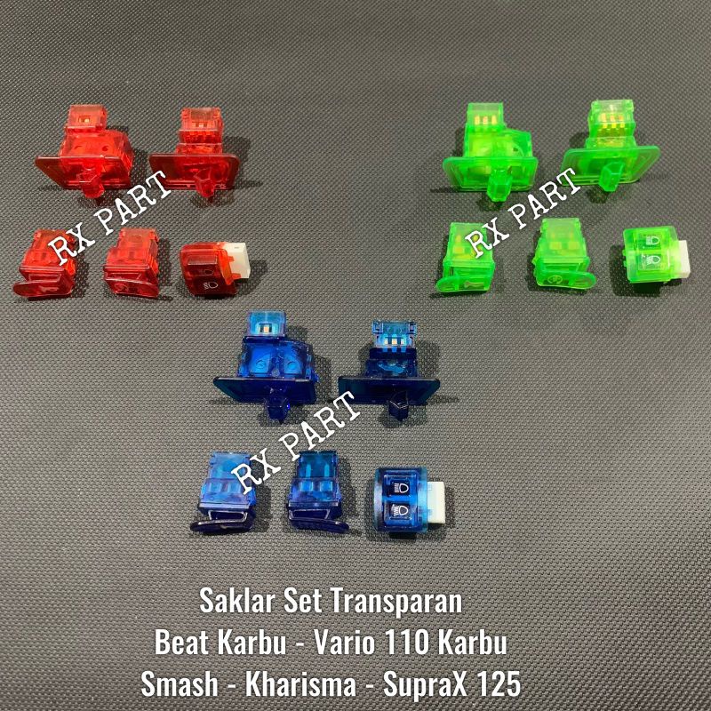 saklar set transparan tombol saklar transparan beat vario 110 karbu smash karisma supra x