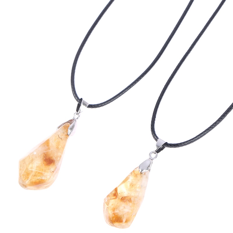 Liontin Batu Kristal Enegry Citrine Alami
