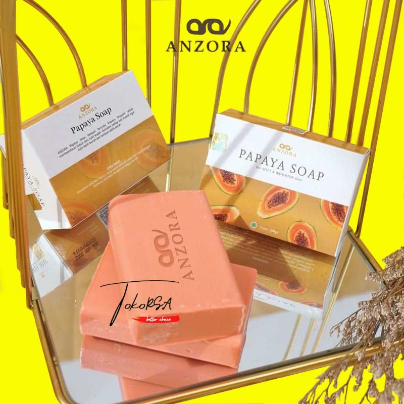 Sabun Pepaya Anzora | papaya soap anzora | sabun pepaya bpom | sabun pepaya original
