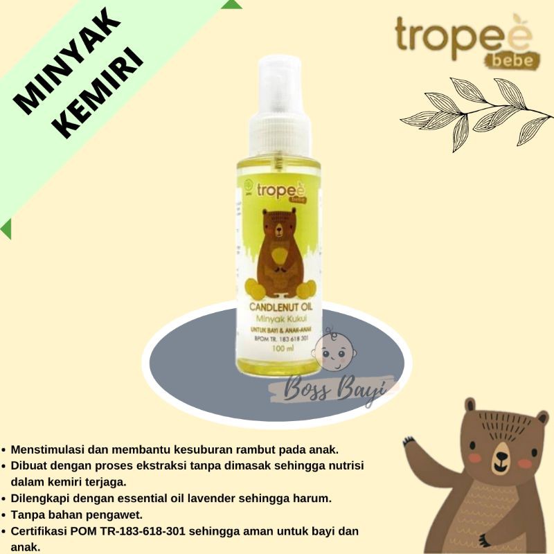 TROPEE BEBE Minyak Kemiri Candlenut Oil / Minyak Kukui 100ml