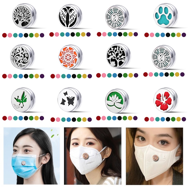 Klip Locket Magnetik Mini Diffuser Minyak Esensial Aromaterapi Parfum