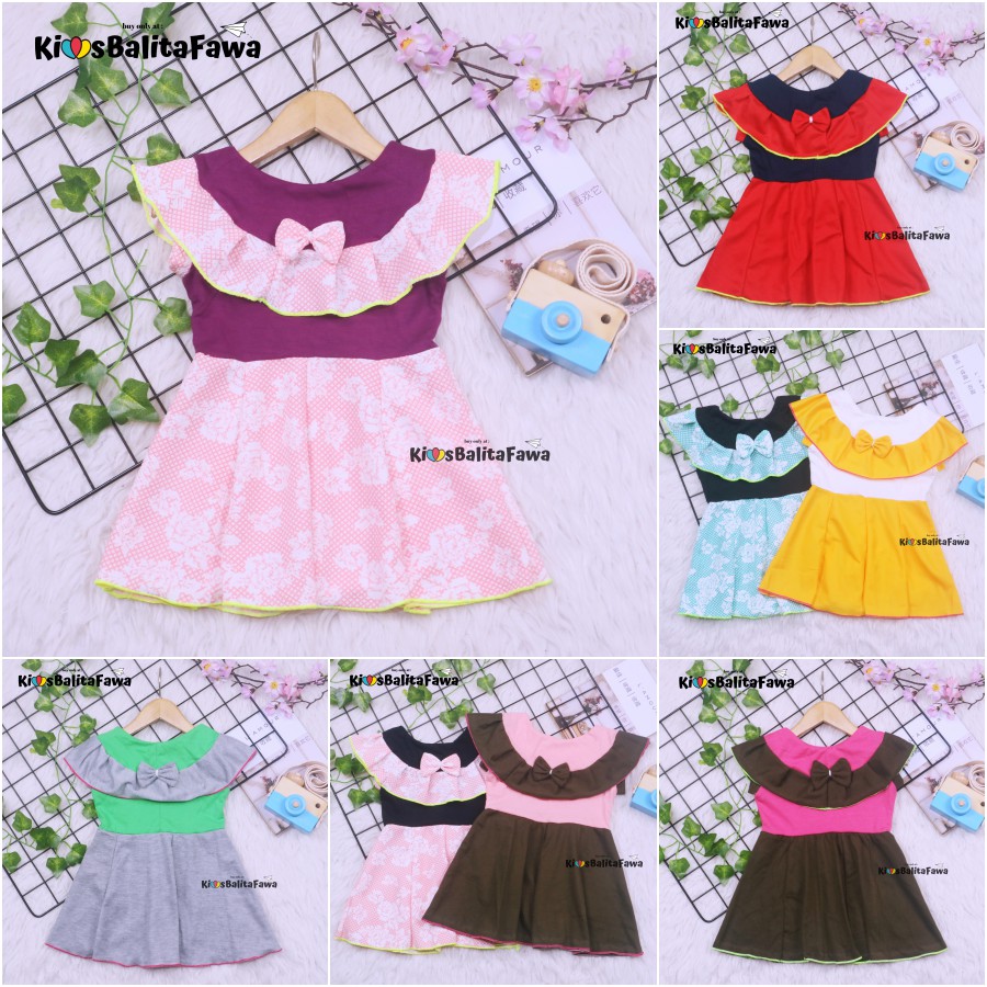 Dress Mayora uk Bayi - 3 Tahun / Dres Yukensi Baby Atasan Baju Balita Anak Perempuan Harian Gaun