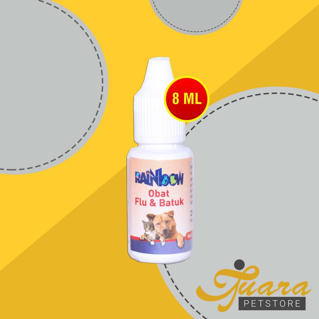 Obat batuk Flu Pilek Kucing Anjing rainbow 8 Ml