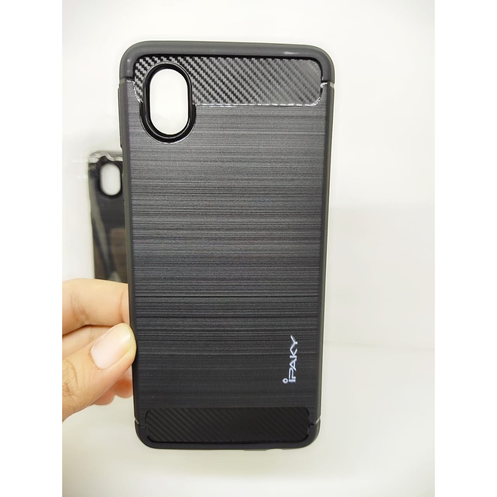 iPaky Carbon Samsung A01 Core A013F 5.3 inch Slim Fit Carbon Soft Case Fiber Multi Carbon ANTI MELAR