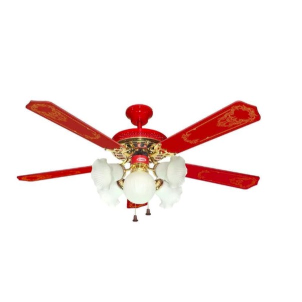 Maspion MCF52-205RD MERAH KIPAS ANGIN GANTUNG 52 INCH 5 LAMPU