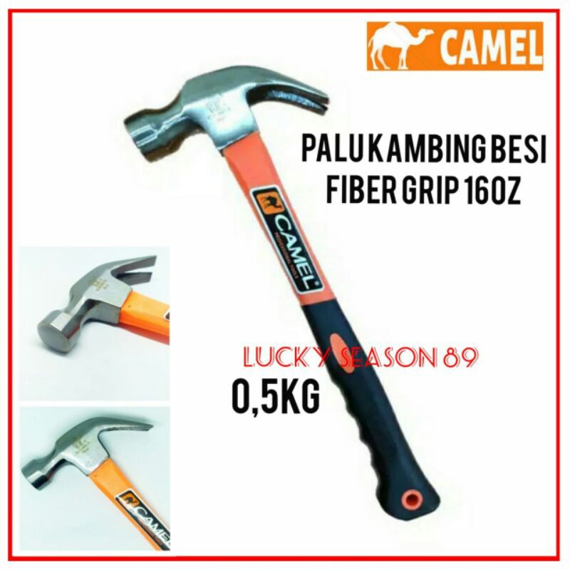 Palu Kambing Camel 16oz Gagang Fiber/Palu Martil Claw Hammer Bagus