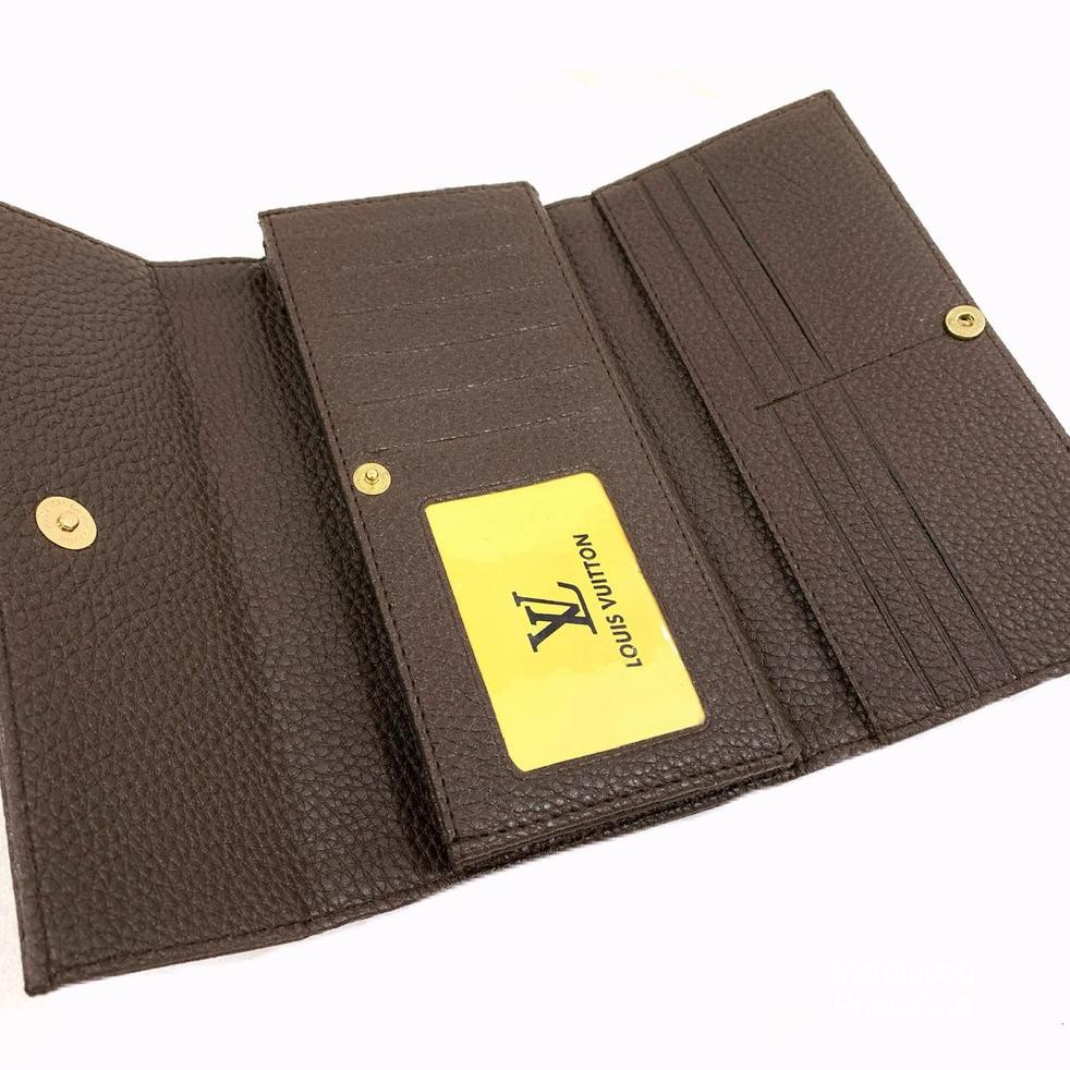 Ay2CodeDompet LV TOGO MOZA ( FREE BOX ) dompet Kulit lipat panjang wallet wanita jeruk(paling laris)