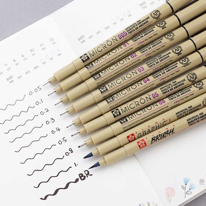 

Pendrawing- Sakura Pigma Drawing Pen - Satuan - 0.2 -Drawing-Pen.