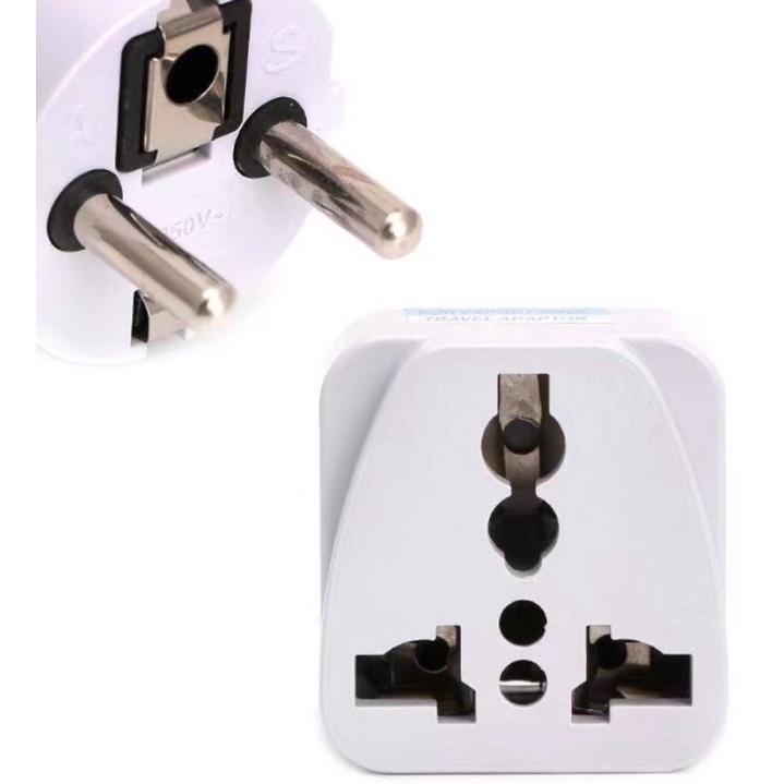 Adapter Steker Over mini steker Sambungan charger Xiaomi penyambung steker pipih kaki 3 ke kaki 2