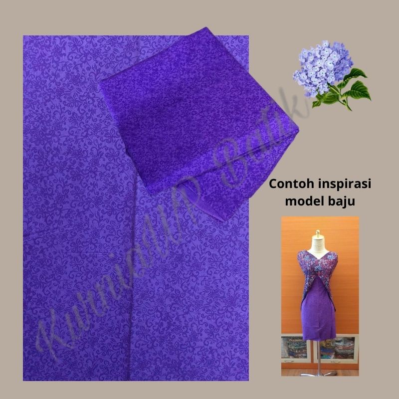 Kain Batik Emboss Warna Ungu
