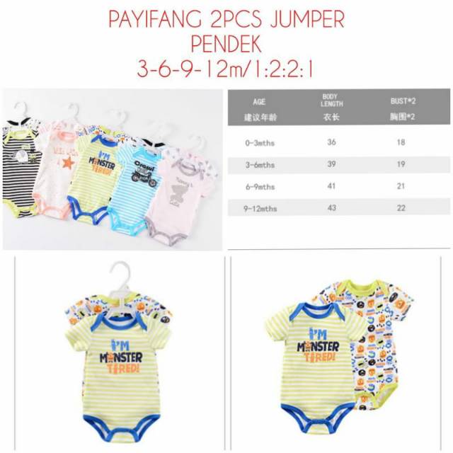 Jumper bayi import/ jumper bayi lucu payifang/jumper bayi 5in1