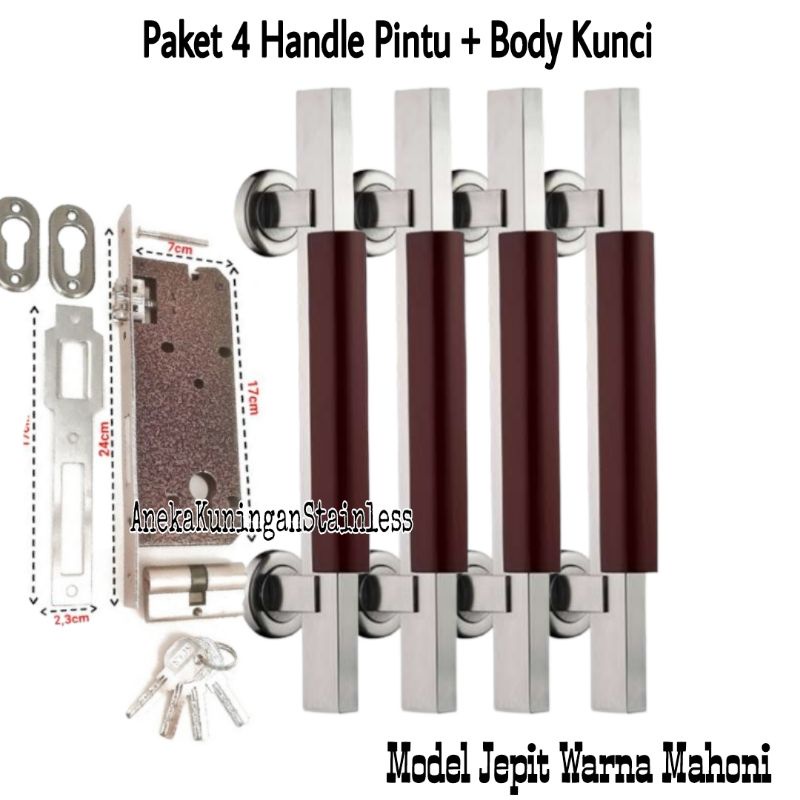 paket 4 handle pintu rumah 33cm set body kunci tarikan gagang pintu rumah minimalis handel hendel pintu rumah model jepit kunci pintu rumah murah berkualitas