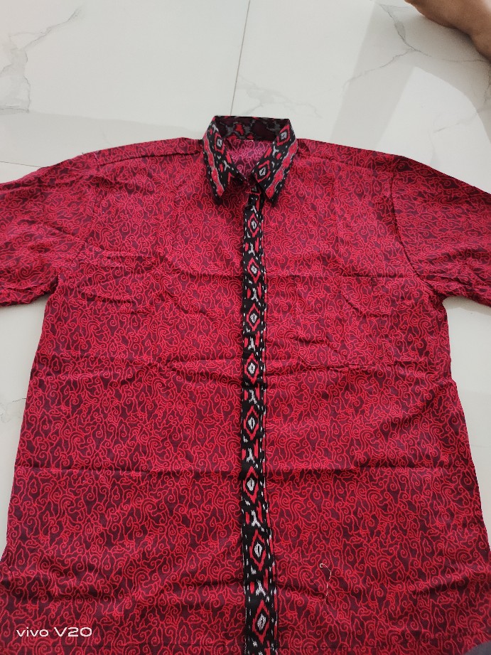 Hem Batik Jumbo  Hem Batik Kantor Hem Batik Kondangan Hem Kombinasi Lengan Pendek Hem Terbaru