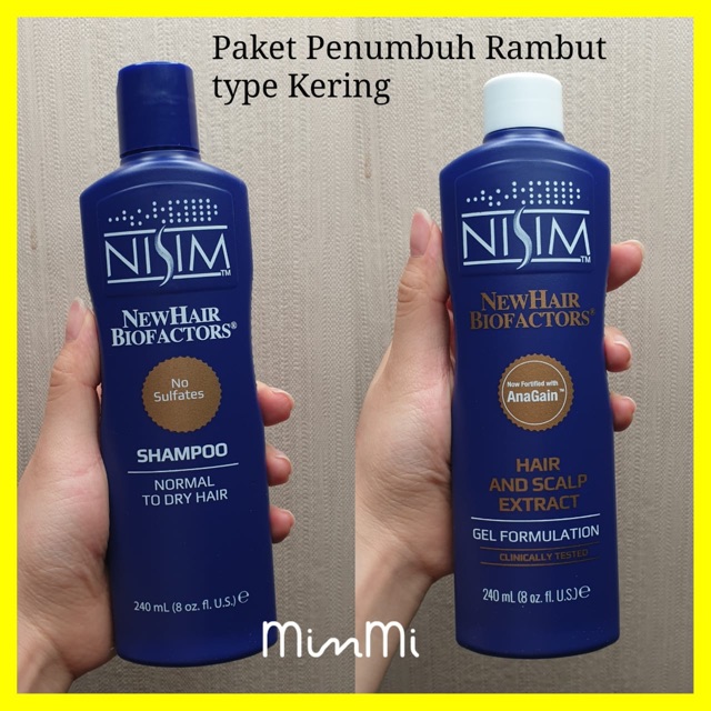 Paket NISIM Blue Shampoo + Extract Biofactors normal kering penumbuh rambut