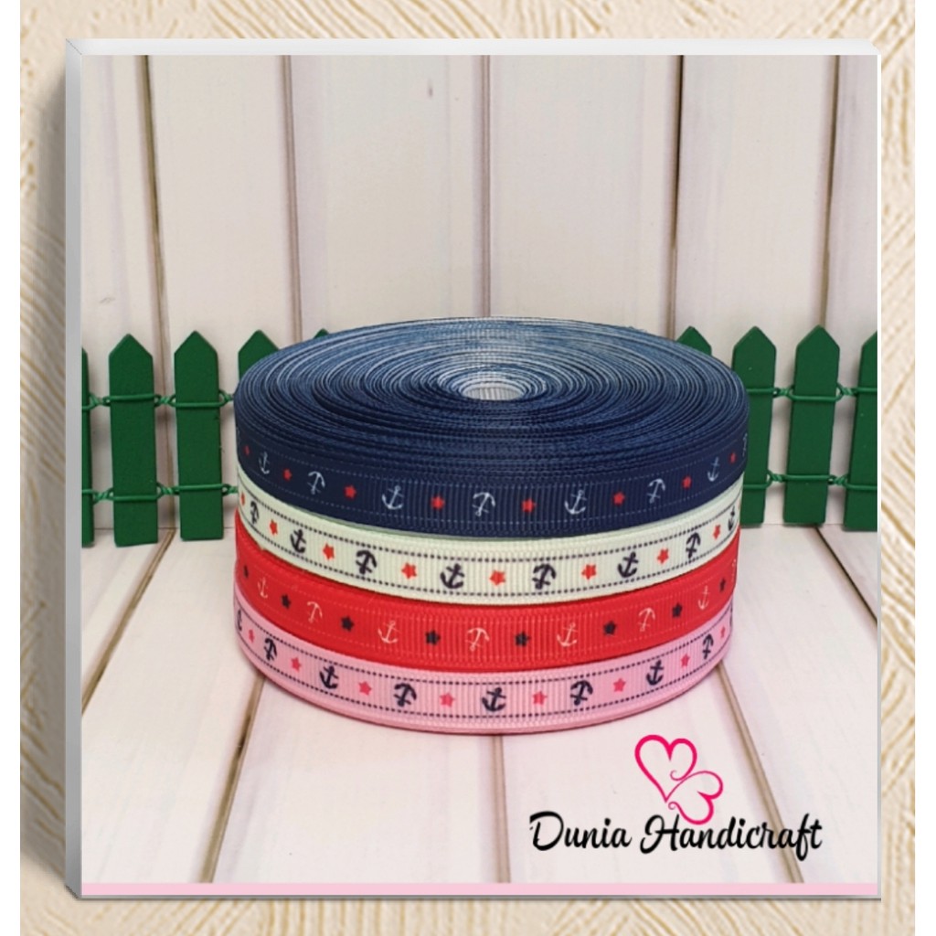 

Pita Grossgrain Motif Jangkar1 3/8" (1cm) 20 yard