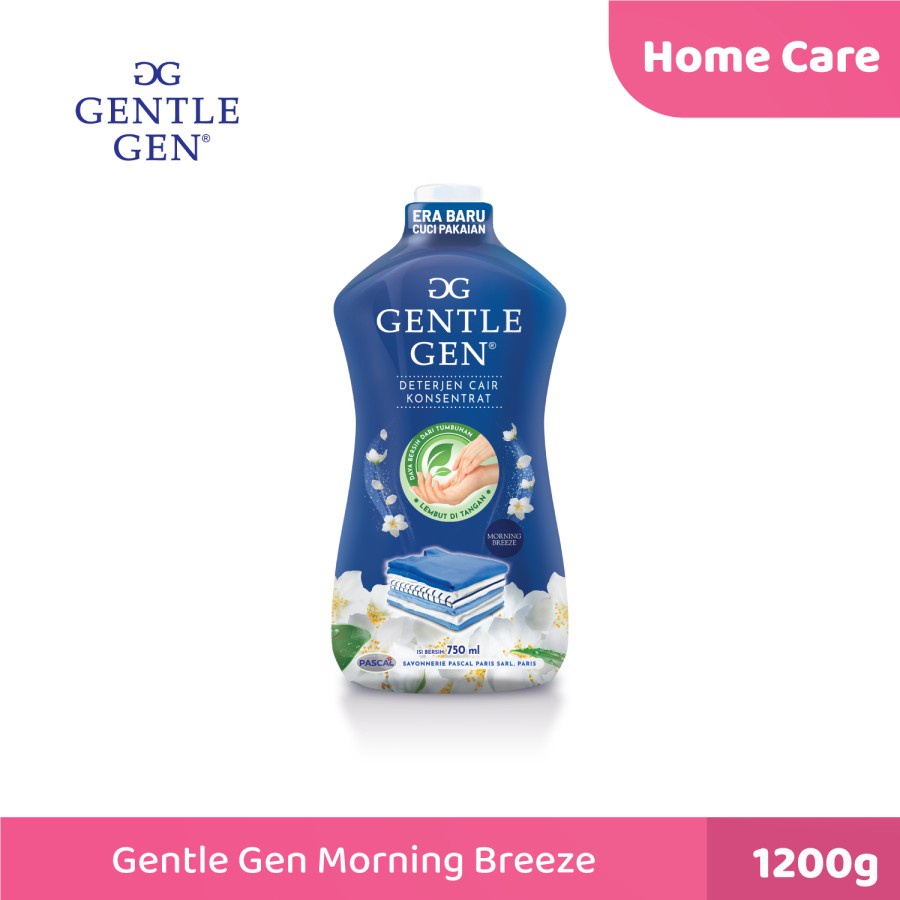 Gentle Gen Deterjen Cair Morning Breeze Botol 750ml