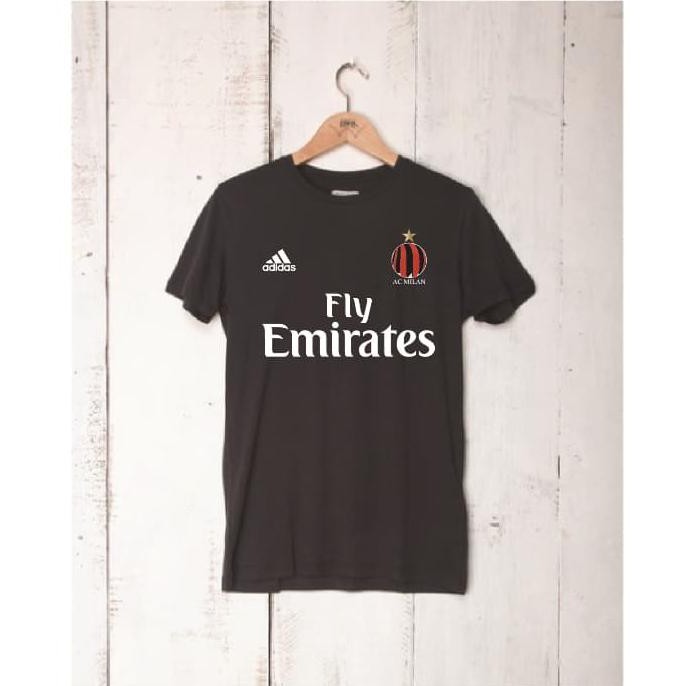 Super Sale KAOS T-SHIRT DISTRO AC MILAN FLY EMIRATES COMBED LOKAL Murah Banget