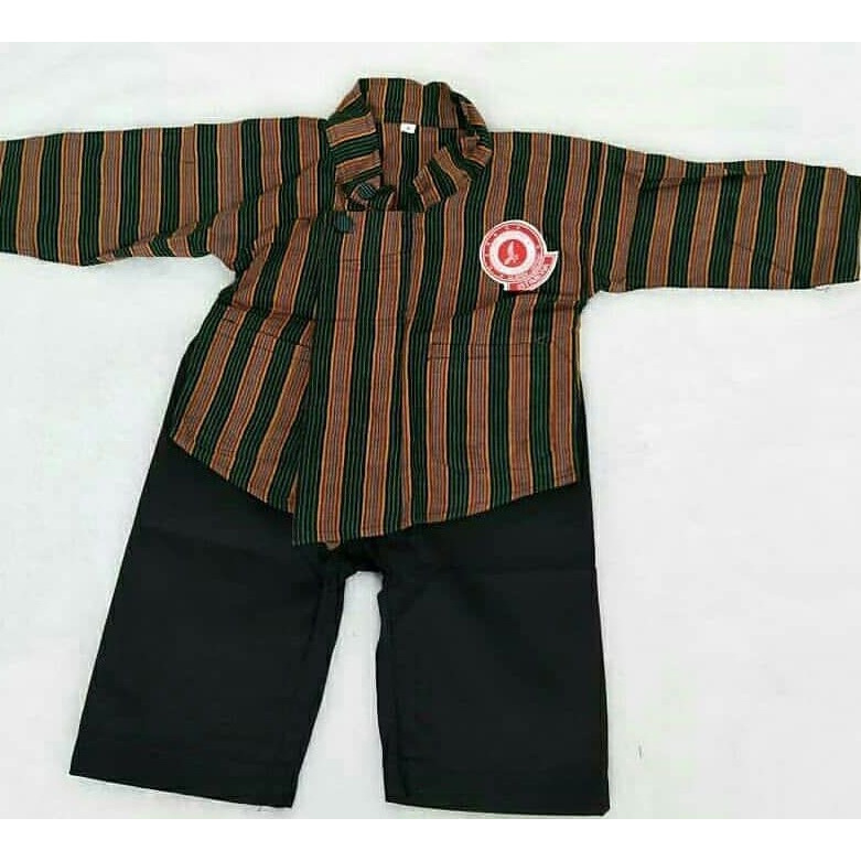 COD...!!! Setelan Baju Surjan Lurik Anak + Celana Panjang Hitam #Adat #Jawa #Tradisional