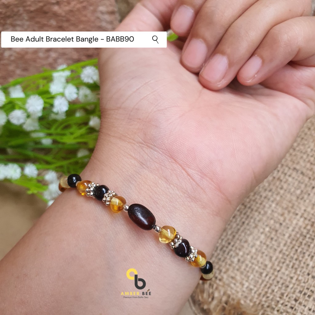 Gelang Dewasa Amber Lithuania Mode Bangle BABB90 by Amber Bee