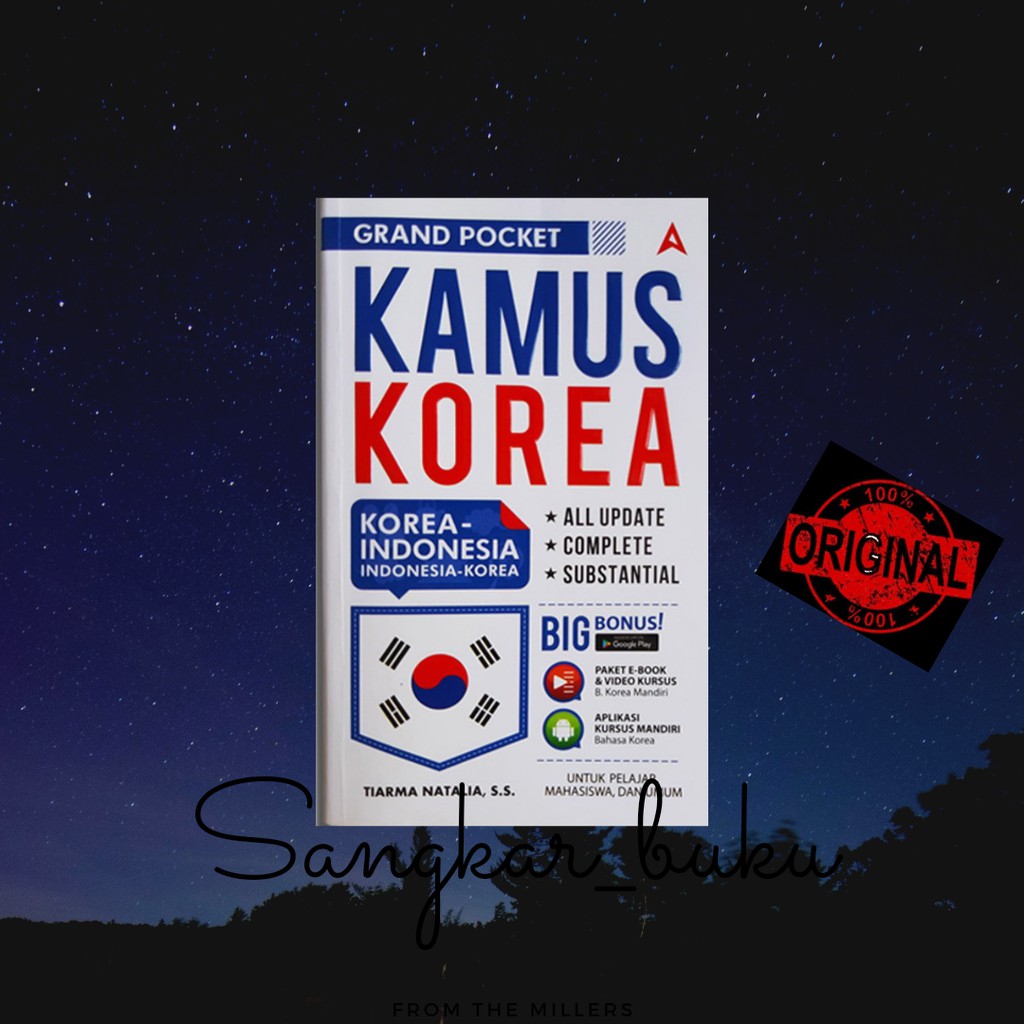 BUKU BAHASA KOREA ORIGINAL GRAND POCKET KAMUS KOREA