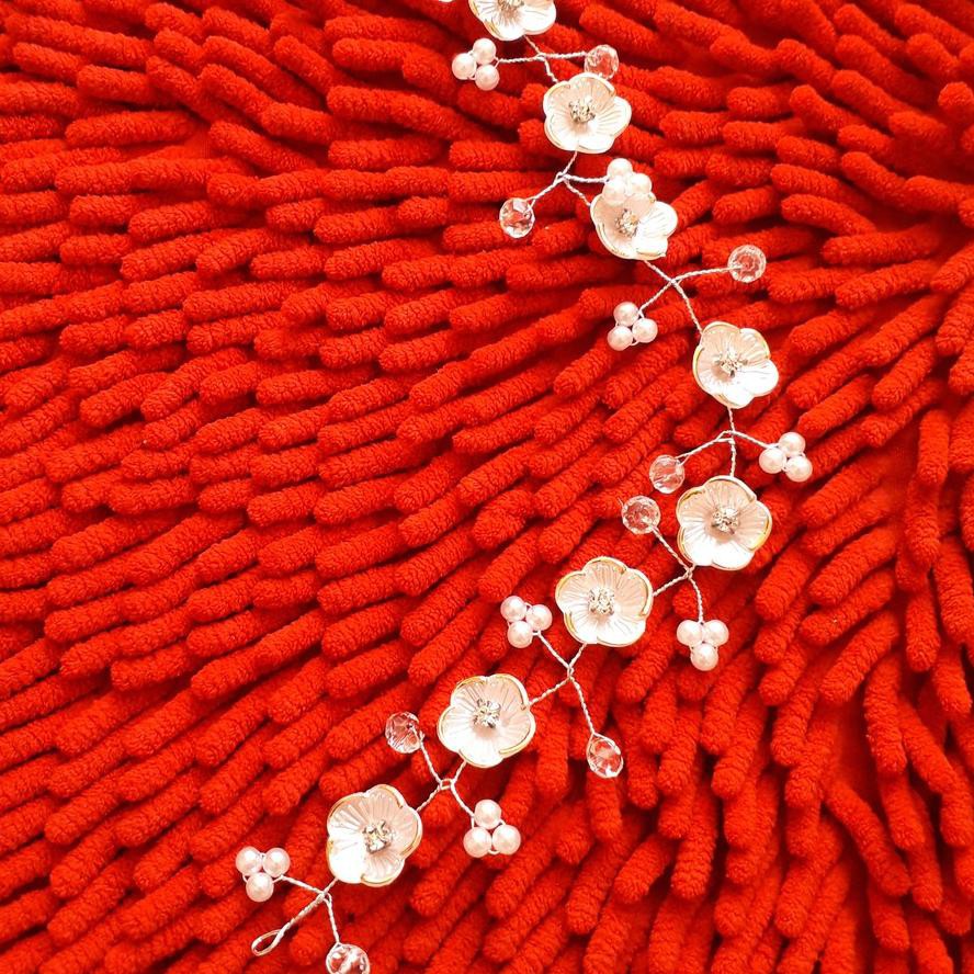 6QY Hairpiece wedding aksesoris / hiasan rambut aksesoris wedding prewedding / mahkota rambut modern