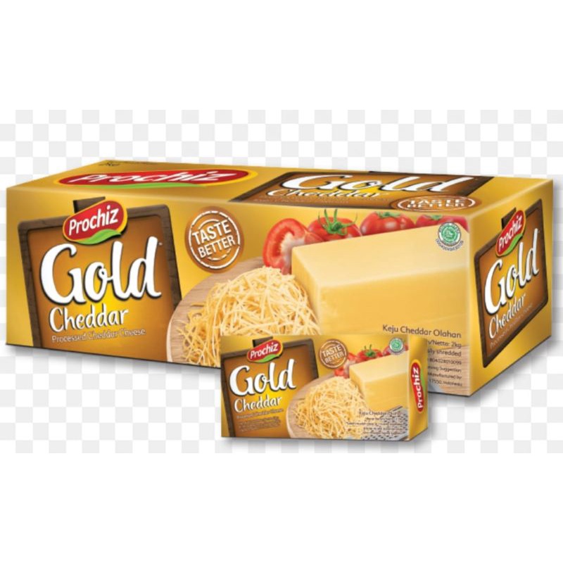 

Keju Prochiz Gold Cheddar Cheese Kemasan 170 Grm