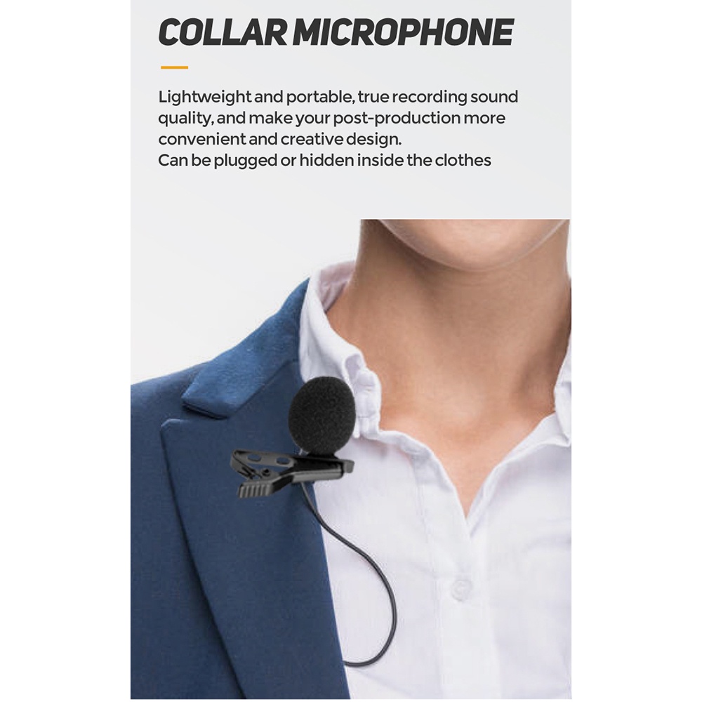 ONLENY Lavalier Video Recording Microphone Clip Portable 3.5mm - MY-M1