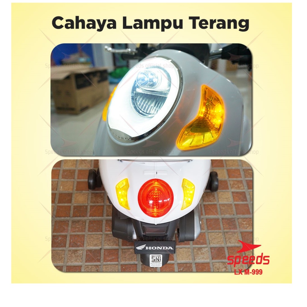 Motor Aki Anak Model Scoopy Motor Mainan Anak Viral M999 + Free Tas