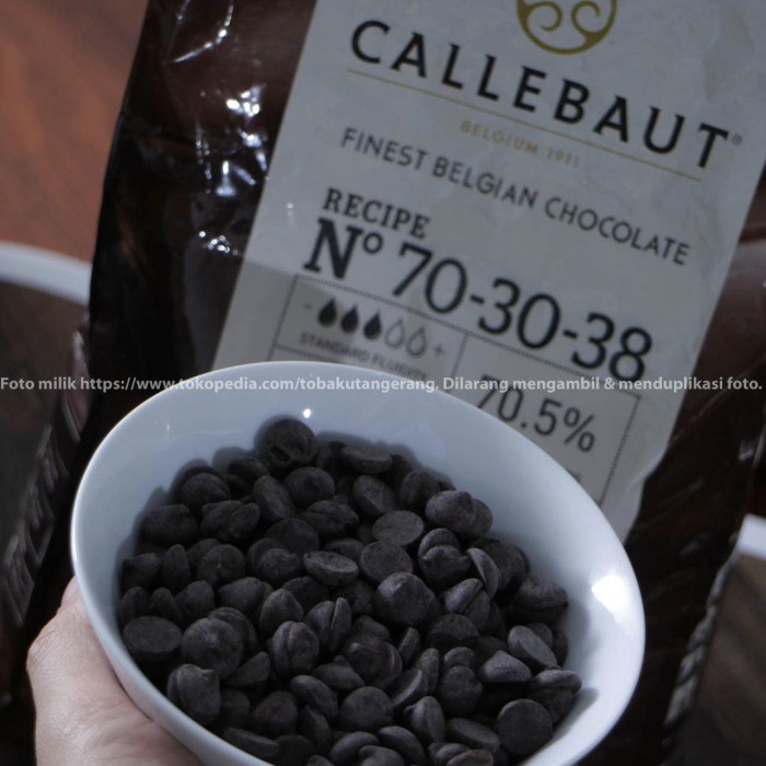 

Siap Kirim Dark Chocolate Couverture Noir Callebaut Callets Pahit 70,5% 500Gram