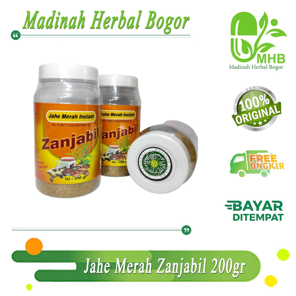 

Jahe Merah Instan Zanjabil 200gr - Jahe Merah Botol 200gr