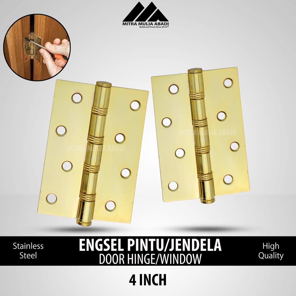 ENGSEL PINTU TEBAL GOLD 4&quot;