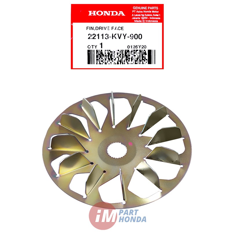 22113-KVY-900 Fin Drive Face Kipas Cvt Beat Vario 110 Scoopy Spacy tipe