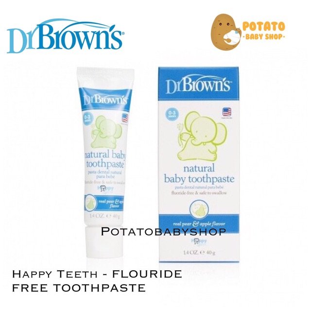 Dr Brown's Happy Teeth Fluoride Free Toothpaste / Pasta Gigi