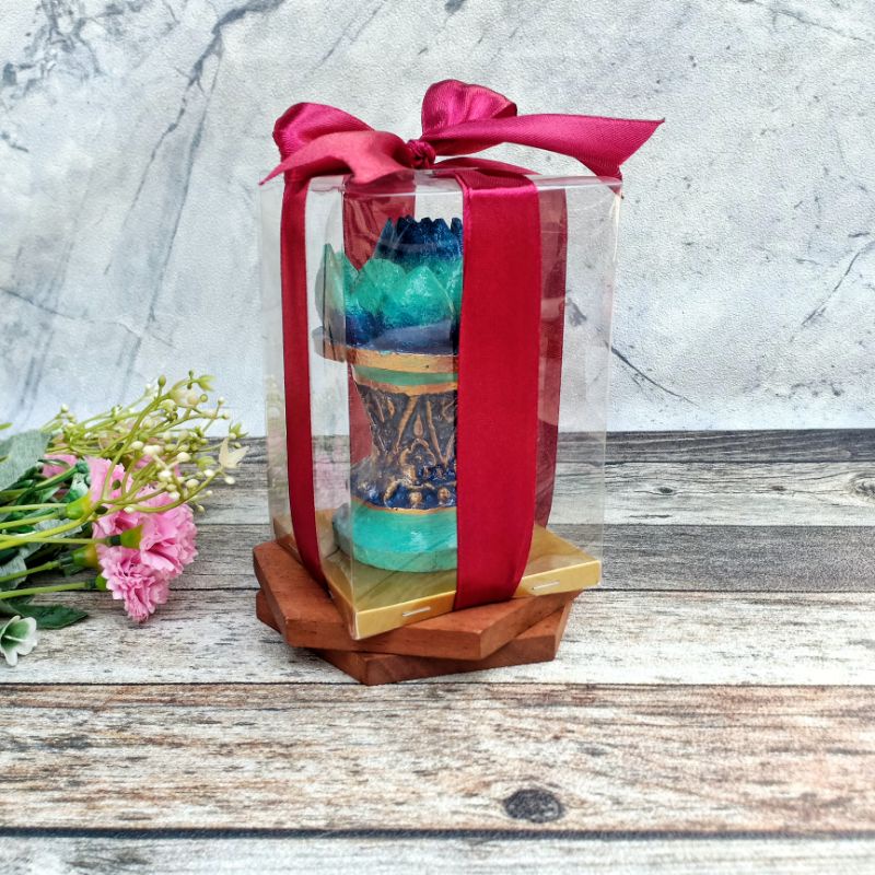 Tempat Dupa Teratai Tinggi Gradasi / Tempat Dupa Unik / Tempat Dupa Khas Bali / Pembakaran Dupa / Souvenir Pernikahan / Wedding Souvenir Unik / Souvenir Murah
