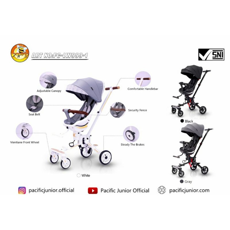 Magic Stroller Pacific Lw 999-1 Kualitas Tinggi Elegant