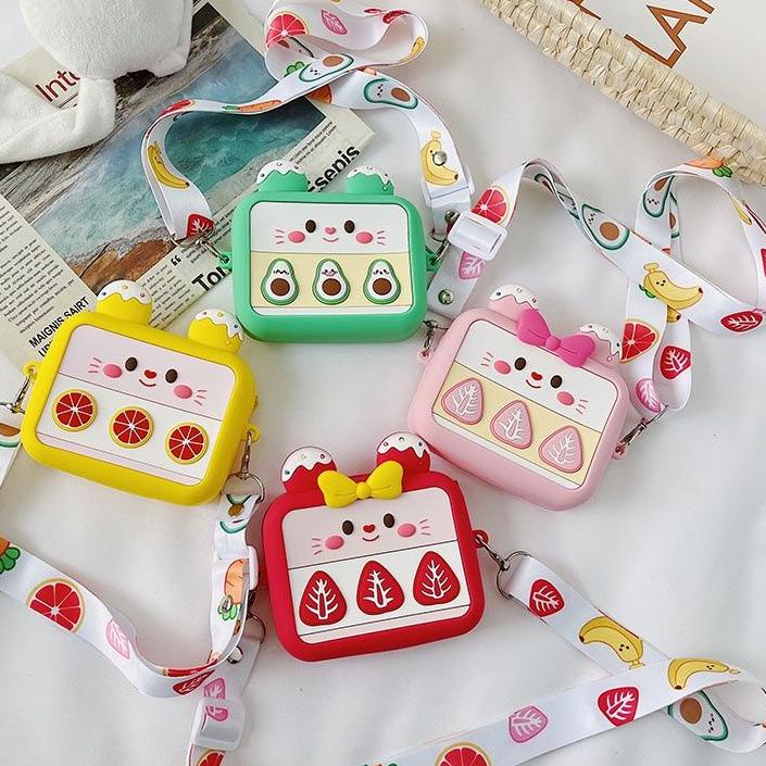 TAS JELLY MINI TAS SELEMPANG ANAK IMPORT KARAKTER LUCU .,