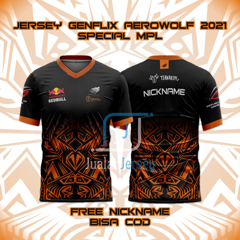 JERSEY BAJU GENFLIX AEROWOLF 2021 SPECIAL MPL FREE NICKNAME BISA COD